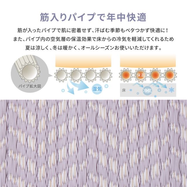 スーパSALE10倍＆4時間限定10％OFF 洗えるい草風カーペット パスラッシュ 江戸間 6畳（261×352）