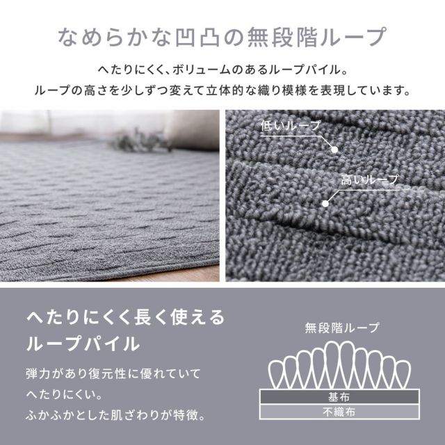 スーパSALE10倍＆4時間限定10％OFF 立体織の平織カーペット メテオ 江戸間 4.5帖（261×261）