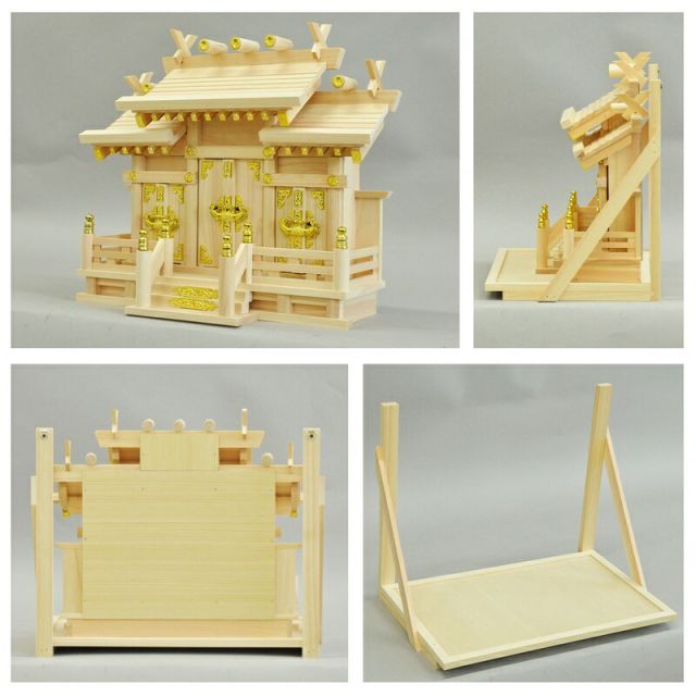 スーパSALE10倍＆4時間限定10％OFF 神棚 光秀 国産桧 幅44.5×奥行28×高さ37cm