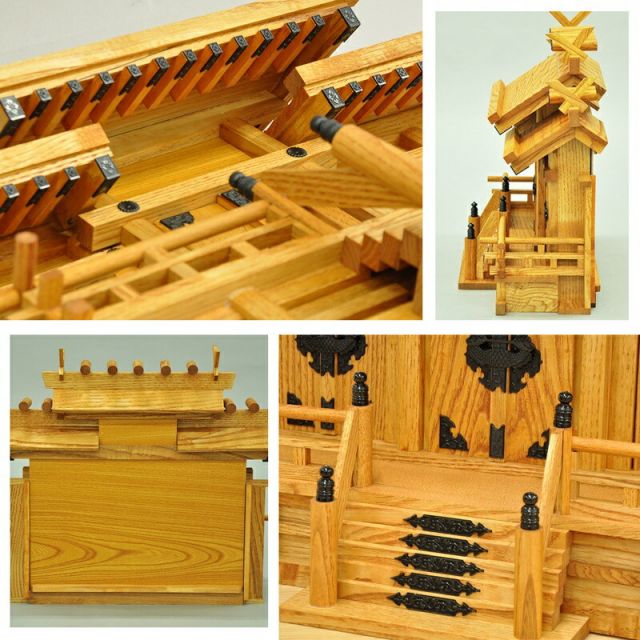 スーパSALE10倍＆4時間限定10％OFF 神棚 清正 タモ材他 幅62×奥行26×高さ47cm