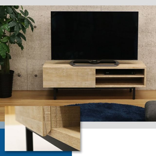 スーパSALE10倍＆4時間限定10％OFF スチールレッグTV台 幅117.2