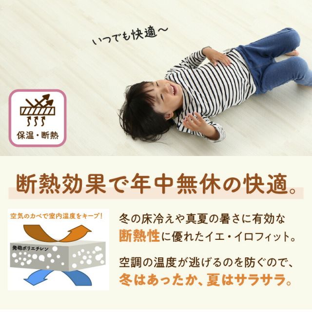 スーパSALE10倍＆4時間限定10％OFF ジョイントマット ジョイント マット 木目 木目調 大判 厚手 フロアマット プレイマット ラグ フローリング 防音 防水 抗菌 床暖房対応 フリーカット 正方形 かわいい おしゃれ ベビー  4.5畳 18mm厚