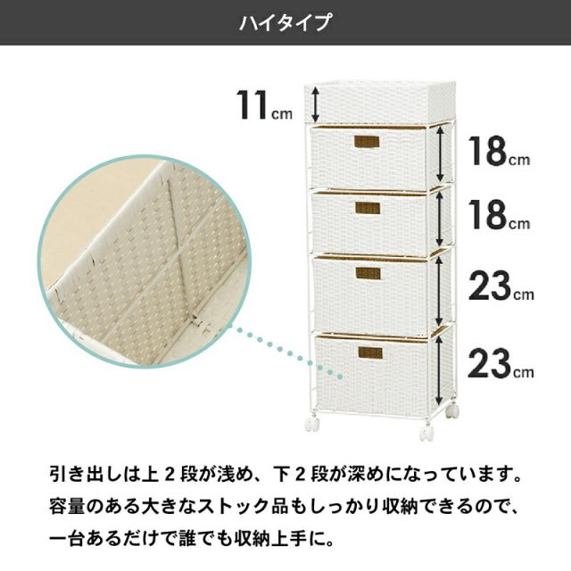 スーパSALE10倍＆4時間限定10％OFF すき間に合わせて選べる ラタン調 ランドリーラック スリム 引出し 隙間収納 洗濯機 防水 通気性 キャスター 完成品 3段 幅20.5cm ダークブラウン グレー ホワイト