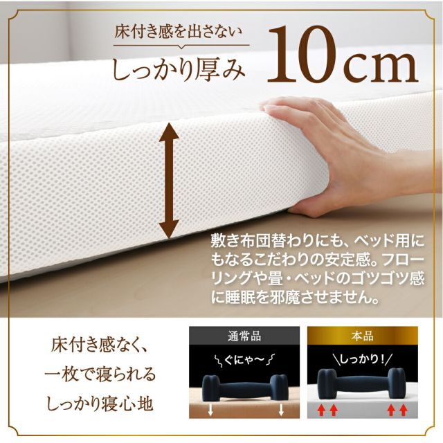 スーパSALE10倍＆4時間限定10％OFF マットレス 3つ折り 10cm厚  三つ折り 折りたたみ 高反発 高反発マットレス 敷き布団 敷布団 布団 コンパクト 収納  極厚 かため 抗菌 防臭 防ダニ 洗える 通気性 腰 白 黒 おしゃれ エアースルー シングル セミダブル ダブル 厚さ10cm