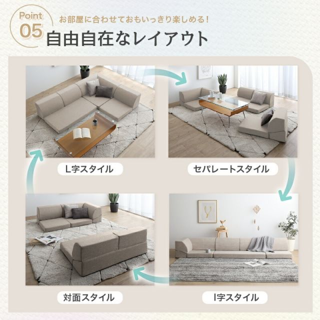限定P5倍ソファ ソファー ローソファ 2人掛け 3人掛け 4人掛け I字 L字 コーナーソファー フロアソファ ソファセット こたつソファ こたつ用ソファ ロータイプ 座椅子 床生活 グレー 圧縮梱包 フロアコーナーソファ ソファ3点セット 2人掛け単品