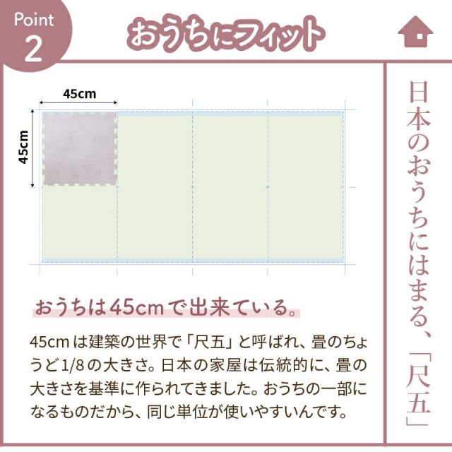 ジョイントマット 大理石調 モルタル ジョイント マット 大判 おしゃれ 45cm プレイマット クッション フロア タイル カーペット 石目調 防音 床暖房対応 抗菌 防臭 洗える サイドパーツ 子供 ペット かわいい 1.5畳 4.5畳 6畳 8畳 8mm