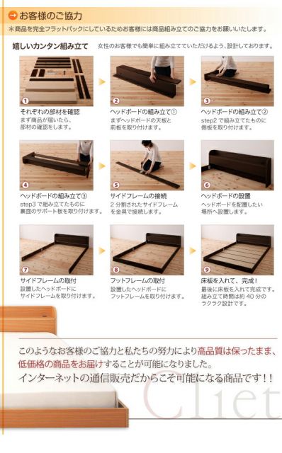 スーパSALE10倍＆4時間限定10％OFF 棚・コンセント付きフロアベッド マルチラススーパースプリングマットレス付き シングル 組立設置付