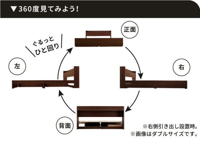 スーパSALE10倍＆4時間限定10％OFF コンセント付き収納ベッド スタンダードポケットコイルマットレス付き セミダブル 組立設置付