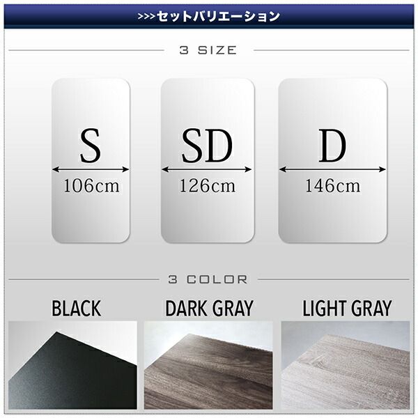 棚・コンセント付きフロアベッド スタンダードボンネルコイルマットレス付き セミダブル 組立設置付