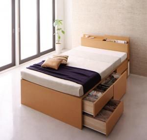 スーパSALE10倍＆4時間限定10％OFF 収納付きベッド シングルベッド セミダブルベッド 収納 収納付き 収納ベッド 大容量 収納ボックス 布団 敷き布団 マルチラススーパースプリング マットレス付き セミダブル 組立設置付