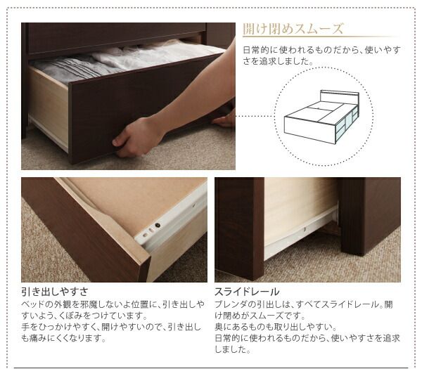 スーパSALE10倍＆4時間限定10％OFF 収納付きベッド シングルベッド セミダブルベッド 収納 収納付き 収納ベッド 大容量 収納ボックス 布団 敷き布団 マルチラススーパースプリング マットレス付き セミダブル 組立設置付