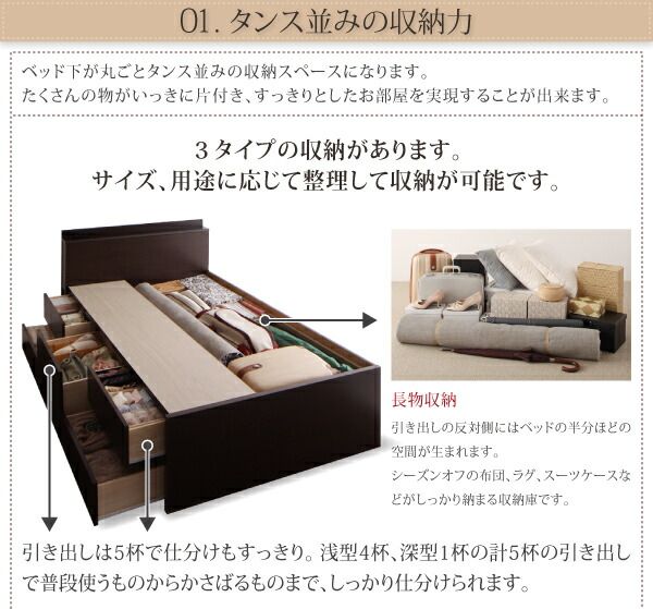 スーパSALE10倍＆4時間限定10％OFF 収納付きベッド シングルベッド セミダブルベッド 収納 収納付き 収納ベッド 大容量 収納ボックス 布団 敷き布団 マルチラススーパースプリング マットレス付き セミダブル 組立設置付