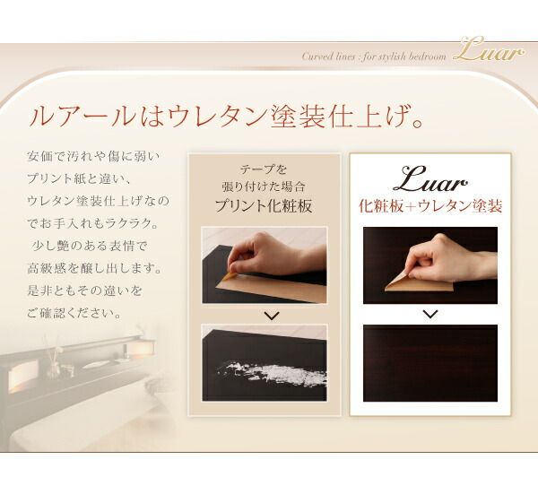 スーパSALE10倍＆4時間限定10％OFF 棚・照明・コンセント付き収納ベッド  マルチラススーパースプリングマットレス付き ダブル 組立設置付