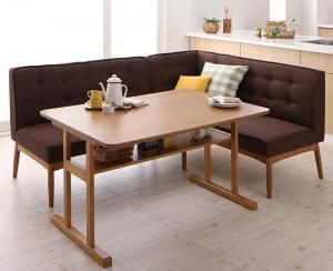 スーパSALE10倍＆4時間限定10％OFF ダイニングセット（テーブル&ソファ） 北欧デザインリビングダイニングセット 3人 3点セット(テーブル+ソファ1脚+アームソファ1脚) 右アーム W120 組立設置付