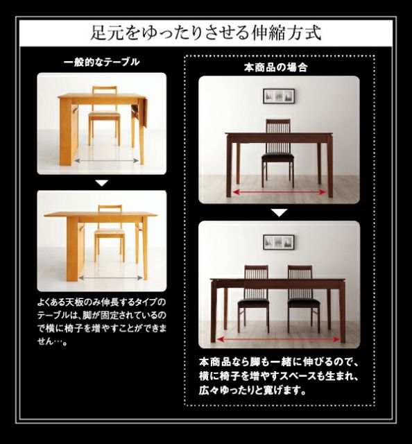 スーパSALE10倍＆4時間限定10％OFF ダイニングテーブル 伸縮 モダンデザインダイニングシリーズ ダイニングテーブル単品 W120-180 組立設置付