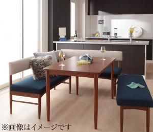 スーパSALE10倍＆4時間限定10％OFF ダイニングセット（テーブル&ソファ ベンチ） 選べるカバーリング ミックスカラーソファベンチ リビングダイニングセット 5人 4点セット(テーブル+ソファ1脚+アームソファ1脚+ベンチ1脚) W120 組立設置付