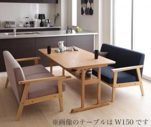 スーパSALE10倍＆4時間限定10％OFF モダンデザイン ソファダイニングセット 4人 3点セット(テーブル+2Pソファ2脚) W120 組立設置付