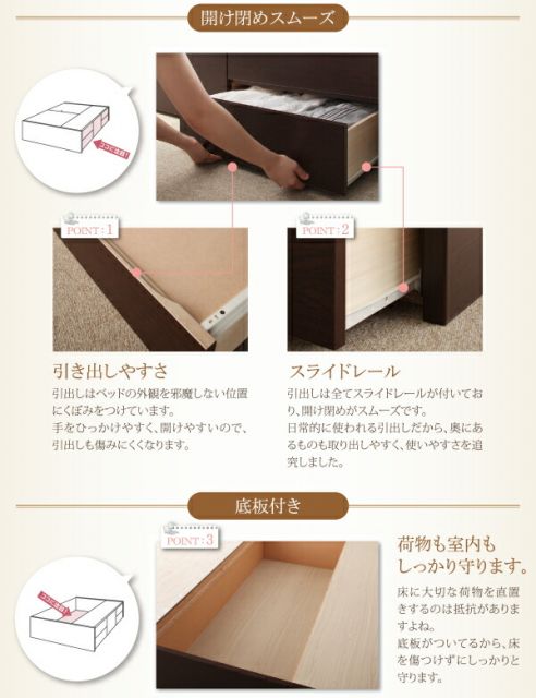 スーパSALE10倍＆4時間限定10％OFF ベッド ダブルベッド ダブル ベット シングルベッド セミダブルベッド ダブルベッド ベッドフレーム マットレス付き 収納付き 収納 薄型プレミアムポケットコイルマットレス付き セミシングル ショート丈 組立設置付