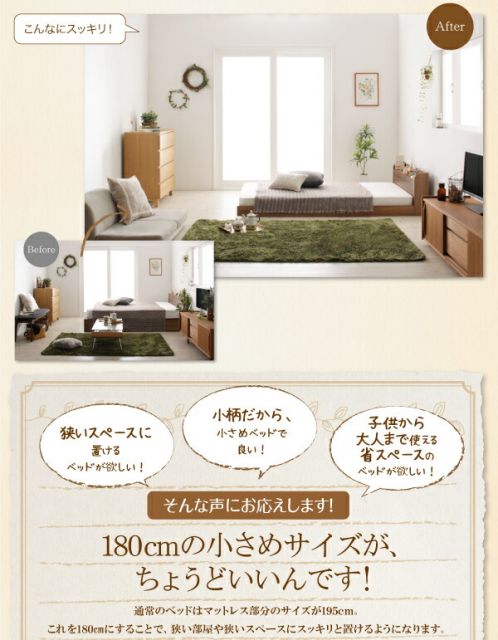 スーパSALE10倍＆4時間限定10％OFF ショート丈棚・コンセント付きフロアベッド スタンダードボンネルコイルマットレス付き セミシングル ショート丈 組立設置付