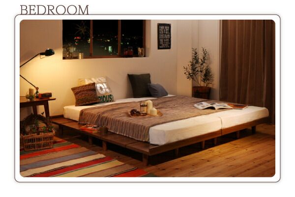 デザインボードベッド スタンダードボンネルコイルマットレス付き 木脚タイプ フルレイアウト セミシングル フレーム幅80 ショート丈 組立設置付