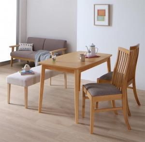 スーパSALE10倍＆4時間限定10％OFF ダイニングセット（テーブル&ベンチ チェア） ファミリー向け タモ材 ハイバックチェア ダイニング 4人 4点セット(テーブル+チェア2脚+ベンチ1脚) W115 組立設置付