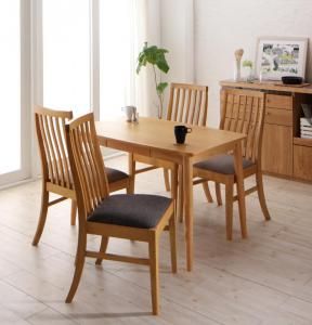 スーパSALE10倍＆4時間限定10％OFF ダイニングセット（テーブル&チェア） 新婚カップル向け ハイバックチェア ダイニング 4人 5点セット(テーブル+チェア4脚) ナチュラル W115 組立設置付
