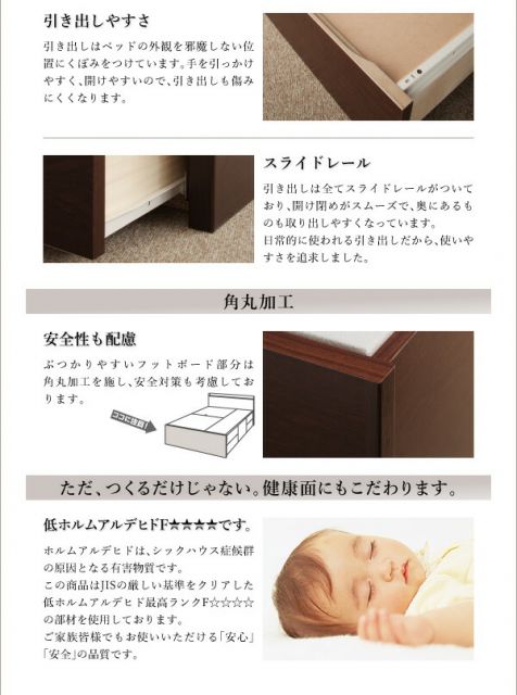 スーパSALE10倍＆4時間限定10％OFF 収納付きベッド シングルベッド セミダブルベッド 収納 収納付き 収納ベッド 大容量 収納ボックス 布団 敷き布団 マルチラススーパースプリングマットレス付き ダブル 組立設置付