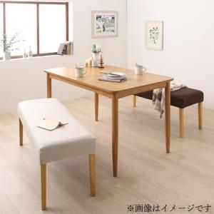 スーパSALE10倍＆4時間限定10％OFF 選べる8パターン 天然木 カバーリング ダイニング 4人 3点セット(テーブル+ベンチ2脚) W150 組立設置付