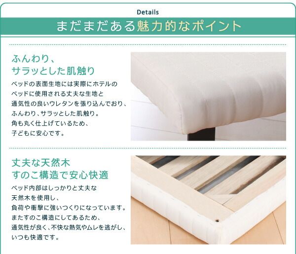 親子ベッド 薄型軽量ボンネルコイルマットレス付き 上段ベッド シングル 組立設置付