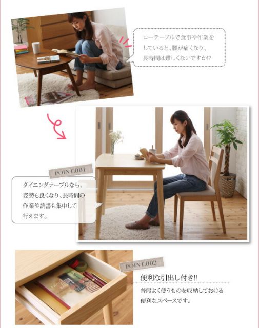 スーパSALE10倍＆4時間限定10％OFF ダイニング デスク 机 ダイニングテーブル 75 テレワーク 在宅 リモート 在宅ワーク コンパクト 省スペース パソコンデスク PCデスク 作業台 木製 ダイニングテーブル単品 W75 組立設置付