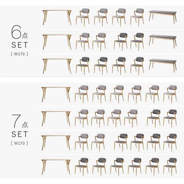 スーパSALE10倍＆4時間限定10％OFF 北欧ナチュラルモダンデザイン天然木ダイニングセット 4人 5点セット(テーブル+チェア4脚) W170 組立設置付