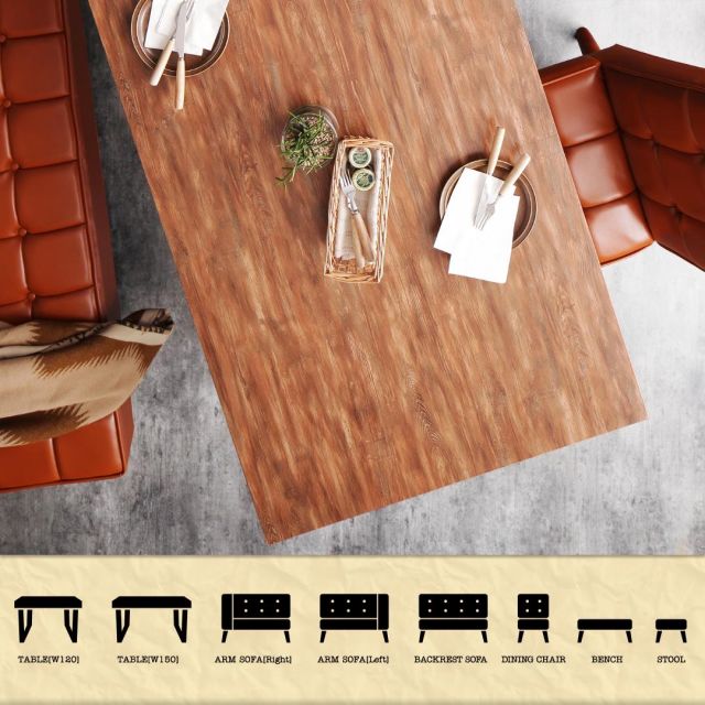 スーパSALE10倍＆4時間限定10％OFF ダイニングテーブル ダイニング 古木風 ヴィンテージ アメリカンスタイル リビングダイニングシリーズ ダイニングテーブル単品 W120 組立設置付