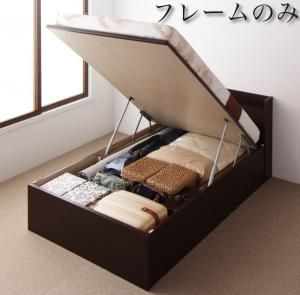 スーパSALE10倍＆4時間限定10％OFF 収納付きベッド シングルベッド セミダブルベッド 収納 収納付き 収納ベッド 大容量 収納ボックス 布団 敷き布団 ベッドフレームのみ 縦開き セミダブル 深さラージ 組立設置付