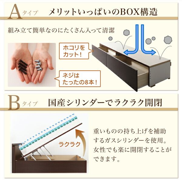 スーパSALE10倍＆4時間限定10％OFF 収納付きベッド シングルベッド セミダブルベッド 収納 収納付き 収納ベッド 大容量 収納ボックス 布団 敷き布団 ベッドフレームのみ A+Bタイプ ワイドK240(SD×2) 組立設置付
