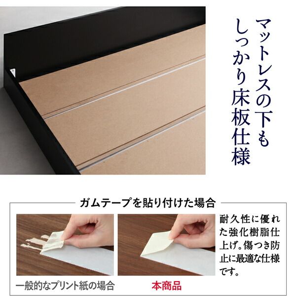 ワンルーム コンパクト おしゃれ セミダブル シンプル フロア ローベッド スタンダードポケットコイルマットレス付き セミダブル 組立設置付