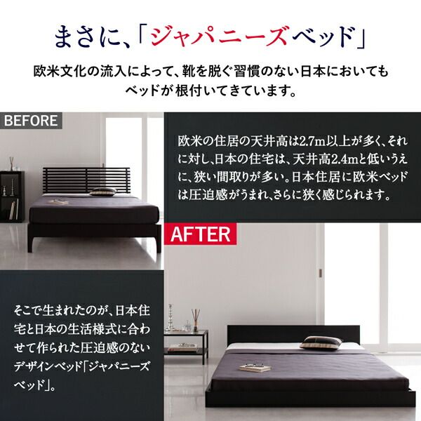 ワンルーム コンパクト おしゃれ セミダブル シンプル フロア ローベッド スタンダードポケットコイルマットレス付き セミダブル 組立設置付