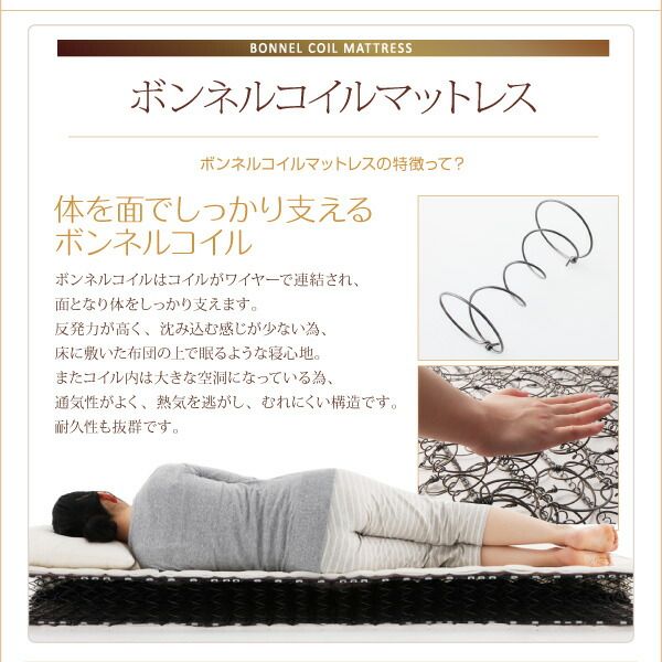 スーパSALE10倍＆4時間限定10％OFF すのこ構造 脚付きマットレス ハイクラスファミリーボトムベッド プレミアムボンネルコイルマットレス付き ワイドK200 組立設置付