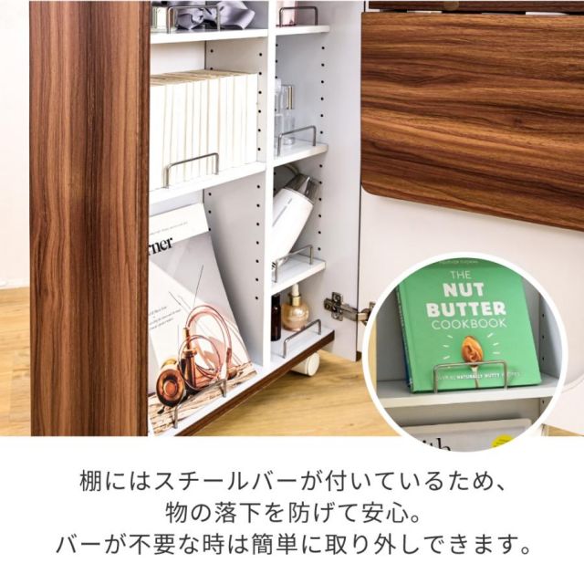 スーパSALE10倍＆4時間限定10％OFF ドレッサー コンパクト 隙間 キャスター 付き 折り畳みドレッサーデスク 兼用 スリム 化粧台 コスメ ワゴン 収納 デスク ラック ミニドレッサー 幅24 MI