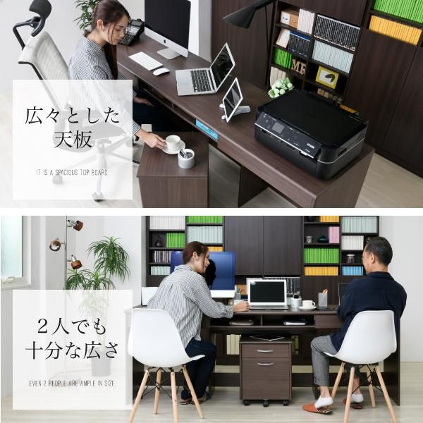 スーパSALE10倍＆4時間限定10％OFF オフィスデスク 同価格で選べる４サイズ ワイドデスク 180 190 200 210 cm 奥行 50 配線収納 ワークデスク 木製 パソコンデスク システムデスク オフィス家具 MI