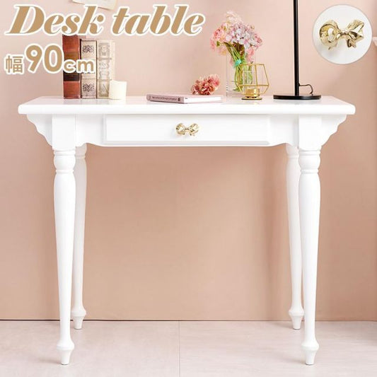 スーパSALE10倍＆4時間限定10％OFF プリンセスデザインのデスクテーブル RT-1688 幅90cm MI デスク 文机