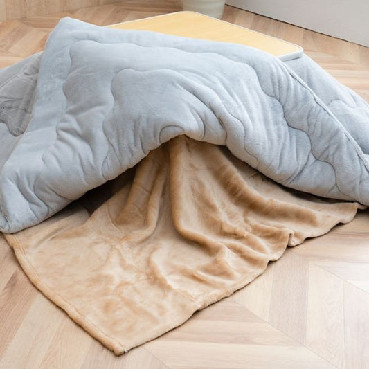こたつ布団用 中掛け毛布 洗える 長方形 アクリル 約200×240cm