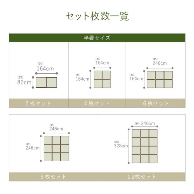 置き畳 半畳 国産 い草 簡単 和室 約82×82cm 2枚組