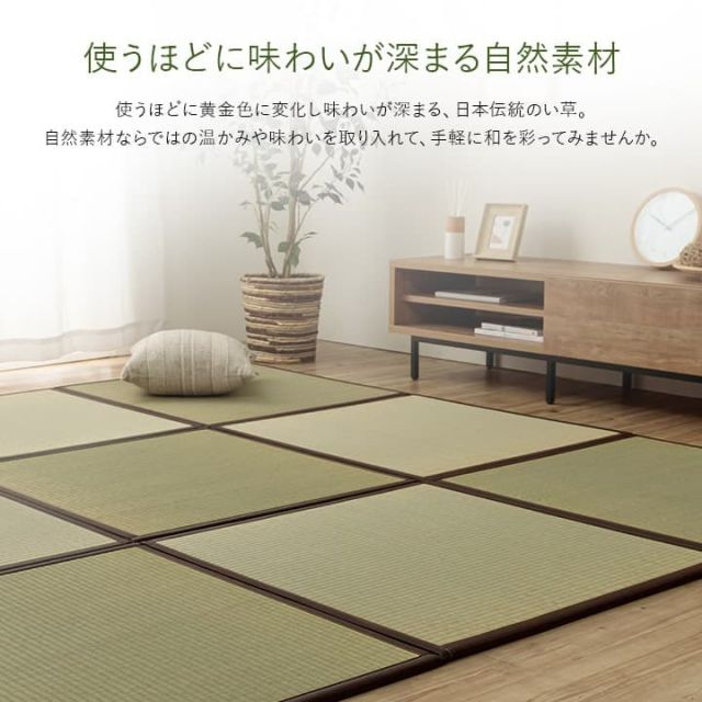 置き畳 半畳 国産 い草 簡単 和室 約82×82cm 2枚組
