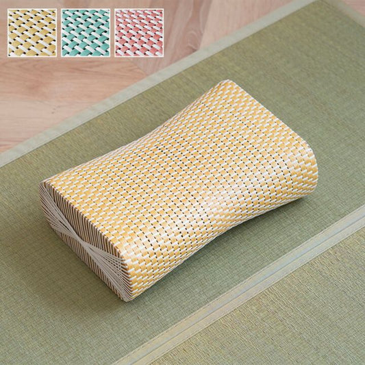 枕 まくら  PPまくら PP枕 籐枕風 ピロー 通気性 蒸れない ポリプロピレン 軽い 丈夫 手編み 約30×20cm