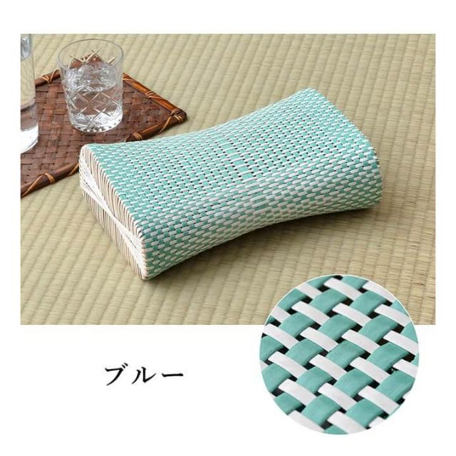 枕 まくら  PPまくら PP枕 籐枕風 ピロー 通気性 蒸れない ポリプロピレン 軽い 丈夫 手編み 約30×20cm