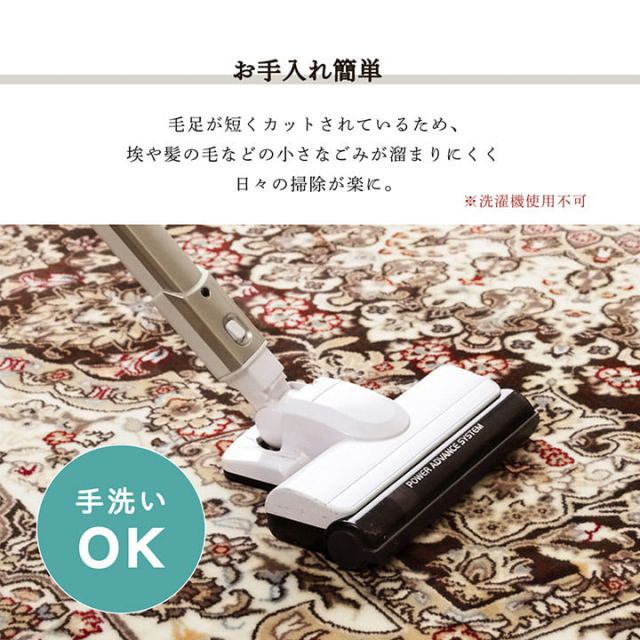 スーパSALE10倍＆4時間限定10％OFF ラグ 正方形 オールシーズン 洗える 軽い コンパクト メダリオン柄 約200×200cm ホットカーペット対応