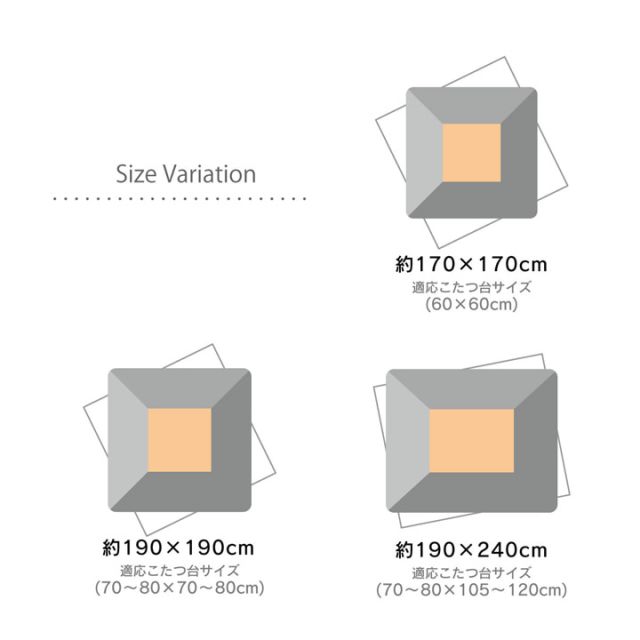 スーパSALE10倍＆4時間限定10％OFF こたつ布団 正方形 洗える シンプル チェック柄 約190×190cm