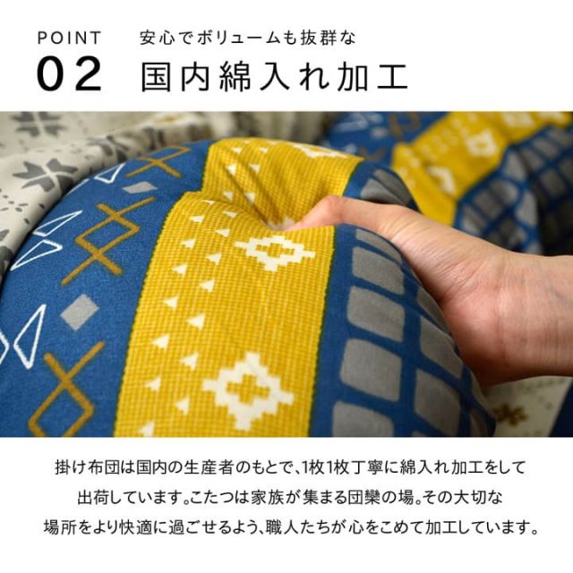 スーパSALE10倍＆4時間限定10％OFF チェック柄　こたつ布団　長方形　掛け単品　『チェリン』　約190×240cm