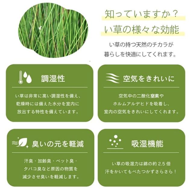 ラグ 正方形 い草 自然素材 日本製 国産 レモン 消臭 抗菌防臭 約2畳 約191×191cm