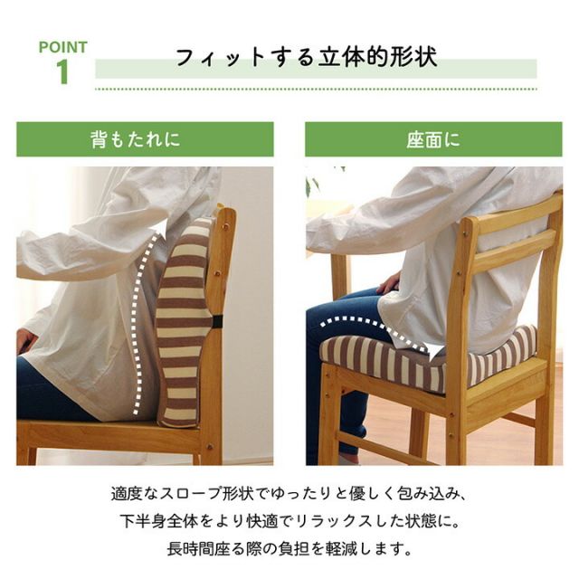 クッション シート 背もたれ 在宅 テレワーク オフィス チェア 椅子 イス セアテ 背当 シンプル 無地 ウレタン 2WAY 約39×40cm